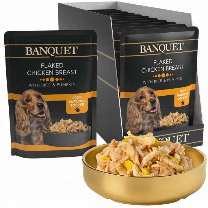 Banquet Kuře s rýží a dýní vlhké krmivo pro psy 100 g