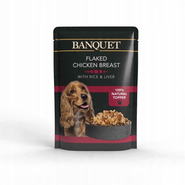 Banquet Kuře s rýží a játry vlhké krmivo pro psy 100 g