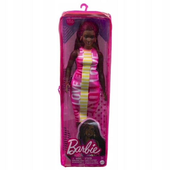 BARBIE FASHIONISTAS PANENKA - ŠATY LOVE