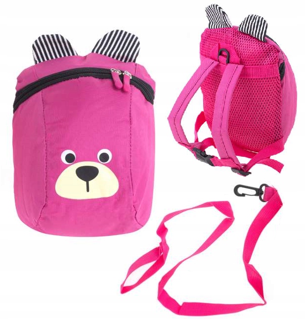 BATOH PRO PŘEDŠKOLÁKY DĚTSKÝ BATŮŽEK MEDVÍDEK RŮŽOVÝ