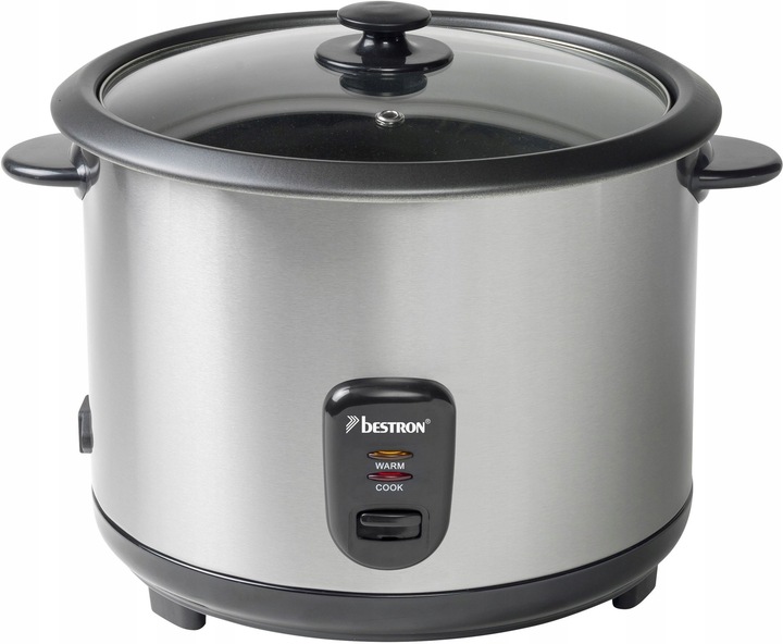 Rýžovar BESTRON Hrnec na rýži 12-15 osob 2,8L 1000W Stříbrný