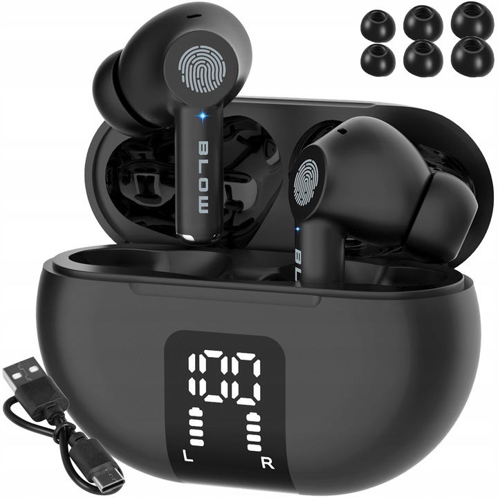 Bezdrátová sluchátka do uší Blow Pro Enc Bluetooth černá