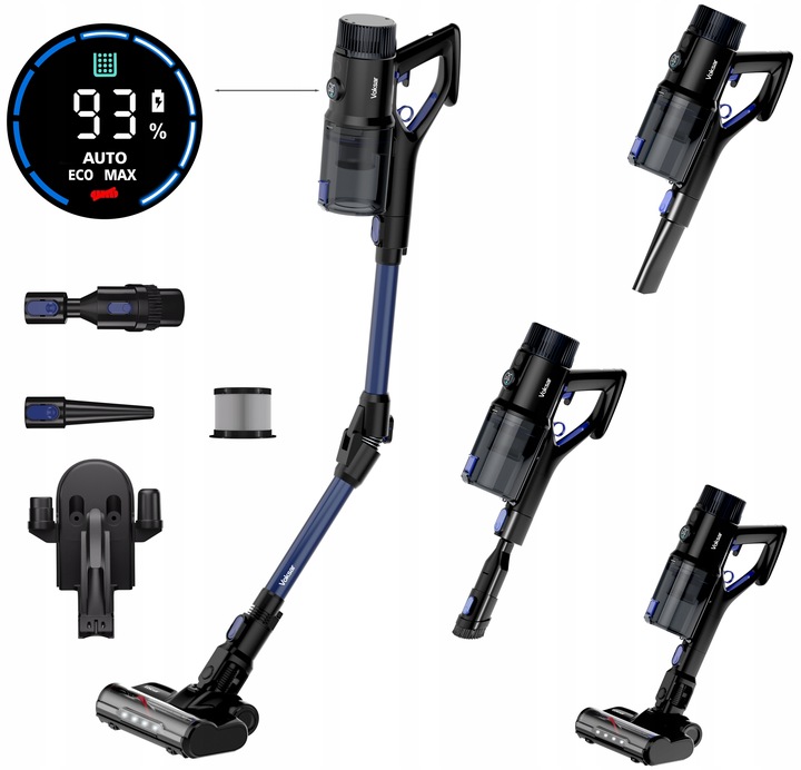 Bezdrátový Tyčový Vysavač FOKSIER V11s 5v1 LED FLEX TUBE AKCE