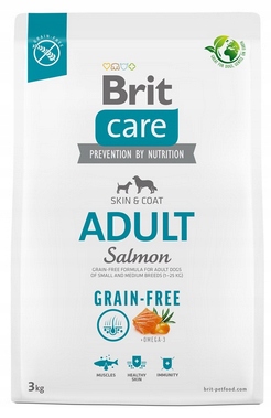 BRIT Care Grain-Free Adult Salmon – suché krmivo pro psy – 3 kg