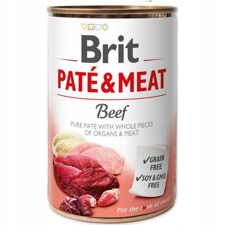 BRIT PATE&MEAT KRMIVO KRMIVO HOVĚZÍ 400G