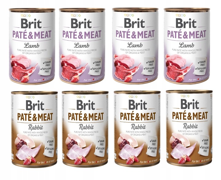 BRIT Pate&Meat vlhké krmivo pro psy mix chutí 12x400 g AKCE