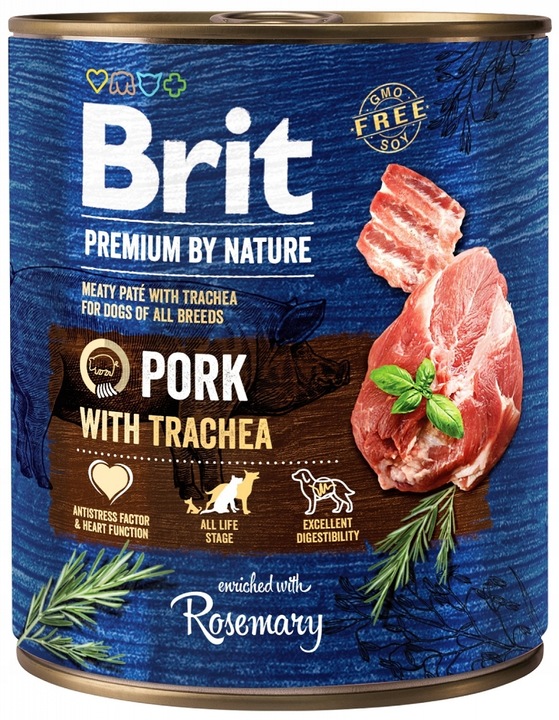 BRIT Premium by Nature vepřové maso a jícen přírodní krmivo pro psy 800 g AKCE