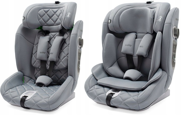 Babymix HERO PRO autosedačka s pásy 76-150 cm i-Size na pásy – GREY