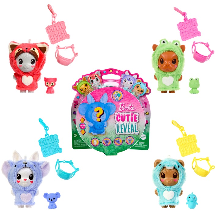 Barbie Cutie Reveal Figurky Kostýmy Zvířátka Sortiment HRK32