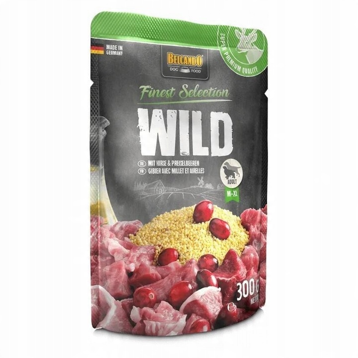 Belcando Finest Selection Vlhké Krmivo pro psy Zvěřina Brusinky Proso 300 g