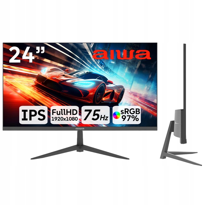 Bezrámečkový monitor AIWA MF2408-V 24" 1920x1080 75Hz IPS HDMI herní