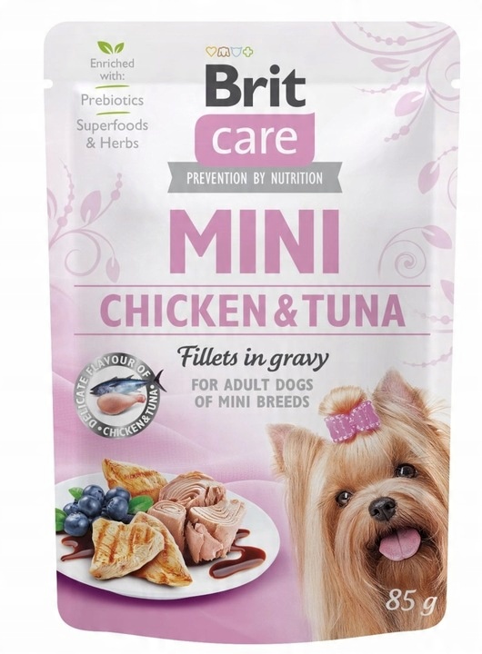 Brit Care Mini Pouch Filety v omáčce s kuřecím masem a tuňákem 85 g