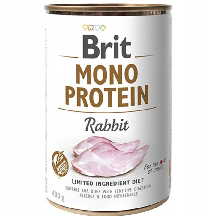 Brit Mono Protein 400 g Vlhké Krmivo pro psy s králíkem LEVNĚ