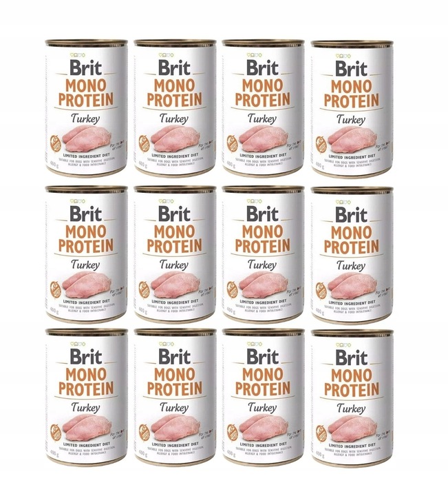 BRIT Mono Protein Turkey monoproteinové krmivo krůta 12x400 g