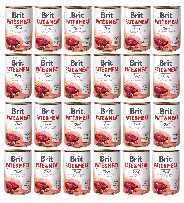 BRIT Pate&Meat vlhké krmivo s hovězím masem pro psy 24x400 g