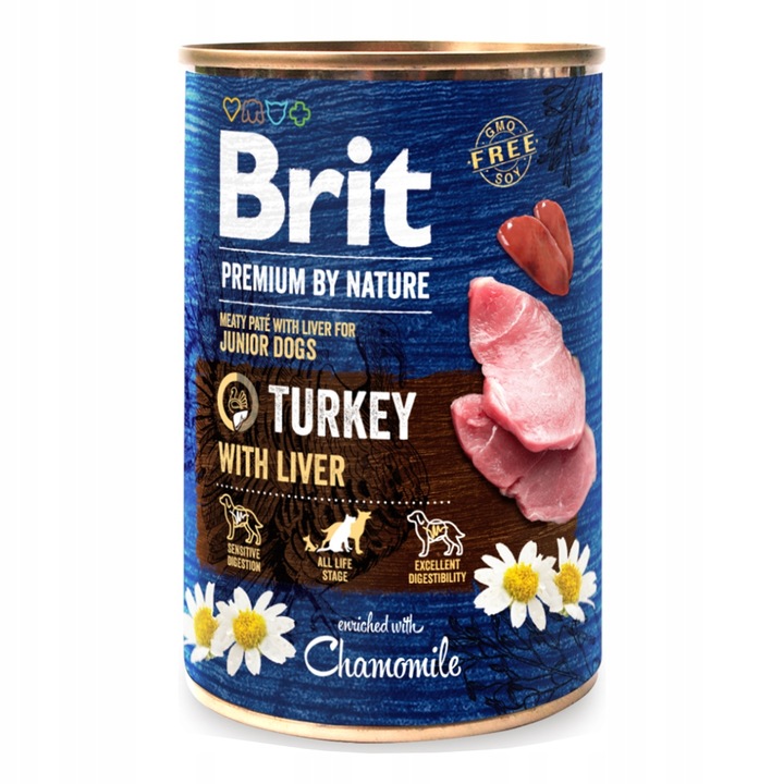 Brit Premium by Nature Adult TURKEY&LIVER Krůta játra 400 g