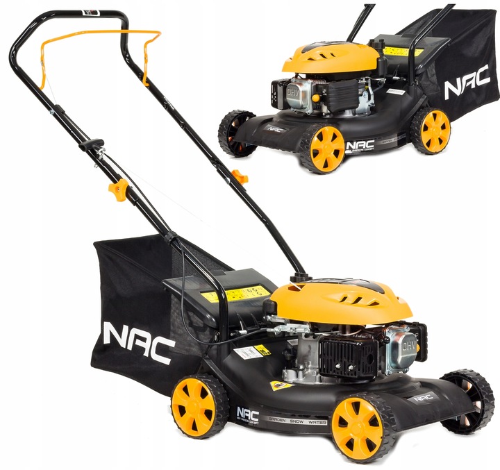BENZÍNOVÁ SEKAČKA BEZ POJEZDU NAC LP40-79-PL-SB LEHKÁ 79,9 CM3 40 CM KOŠ 40 L