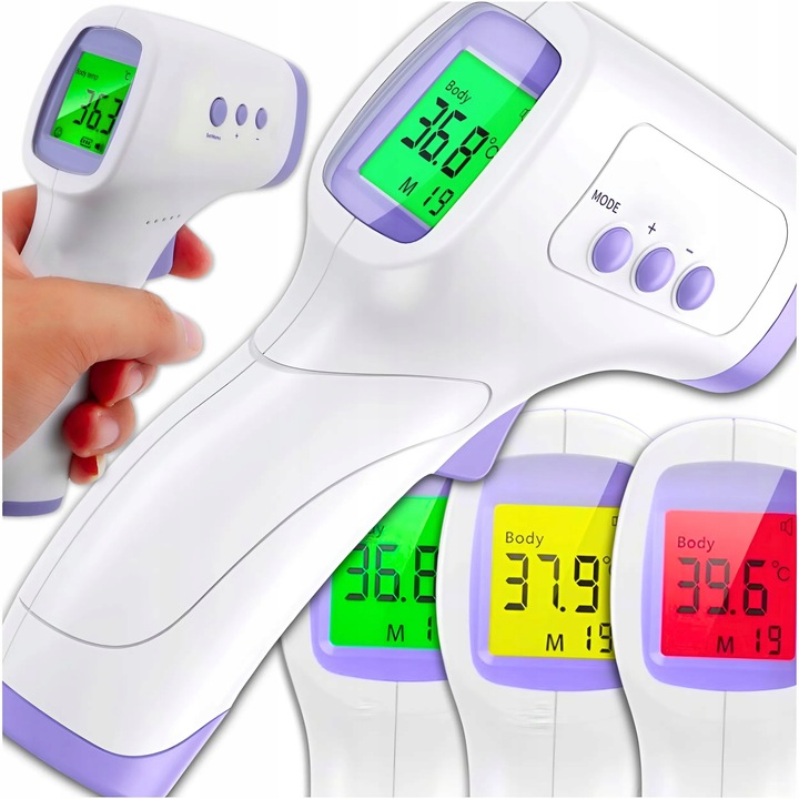 BEZKONTAKTNÍ TEPLOMĚR LÉKAŘSKÝ INFRAČERVENÝ LÉKAŘSKÝ TEPLOMĚR NA TĚLO, ELEKTRICKÝ