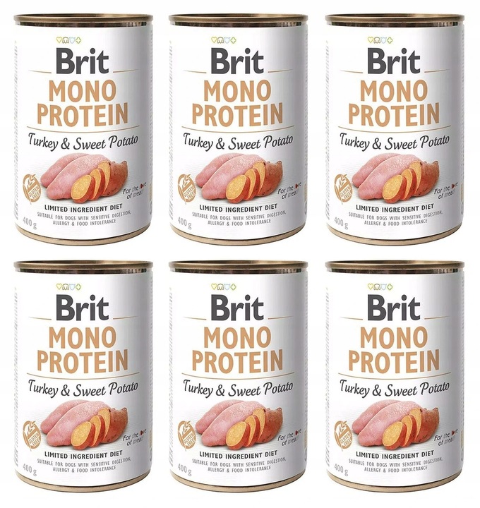 Brit Mono Protein Krůtí sladký brambor 6 x 400 g