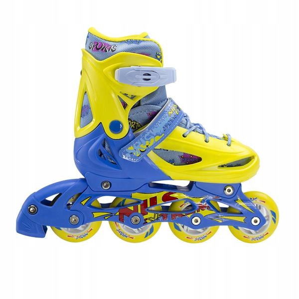 BRUSLE 2V1/KOLEČKOVÉ BRUSLE HOKEJOVÉ NILS NH1105 3V1 YELLOW/BLUE VEL. M