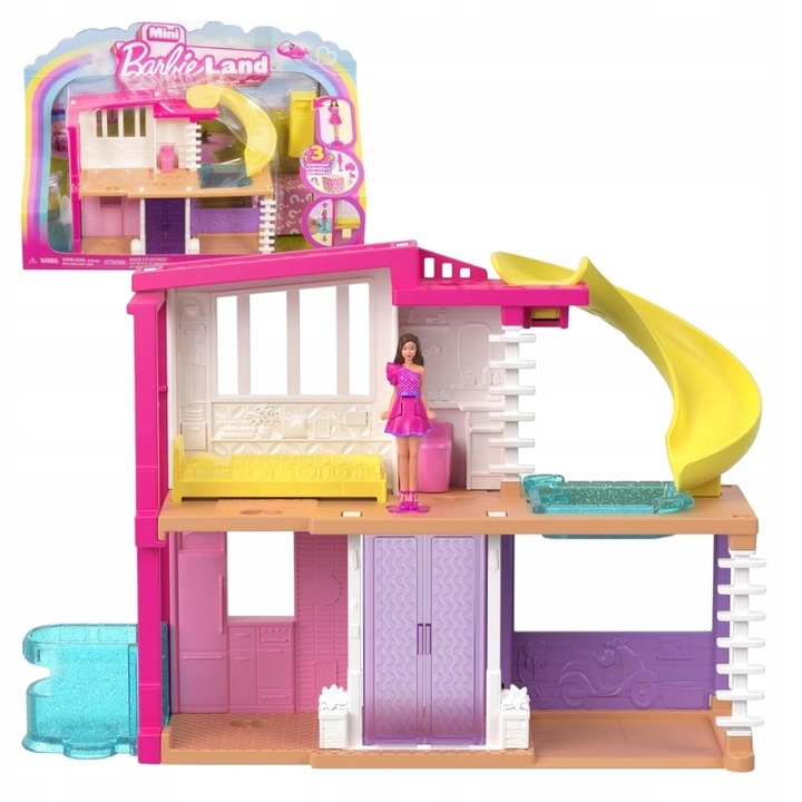 BARBIE MINI BARBIELAND SADA DOMEČEK PRO MINI PANENKY + DOPLŇKY + MINI PANENKA