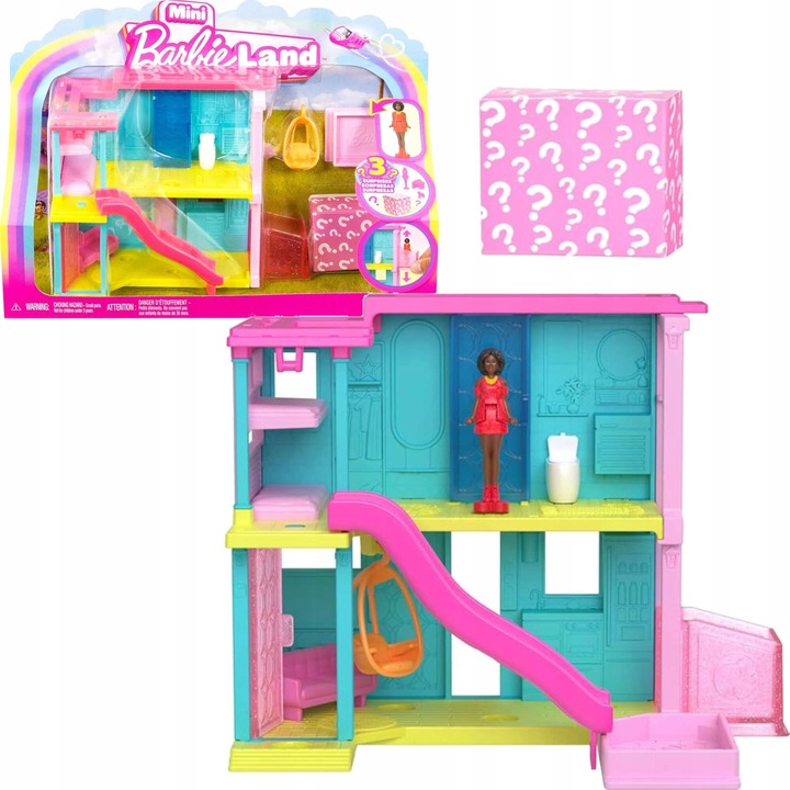 BARBIE MINI BARBIELAND SADA DOMEČEK SNŮ PRO PANENKY + FIGURKA A DOPLŇKY