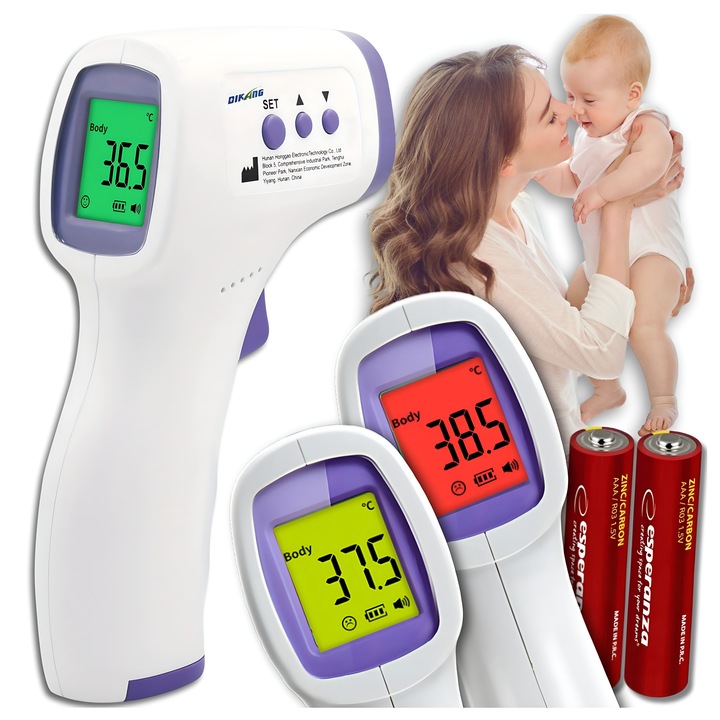 BEZKONTAKTNÍ TEPLOMĚR ELEKTRONICKÝ LÉKAŘSKÝ INFRAČERVENÝ DIGITÁLNÍ PŘESNÝ