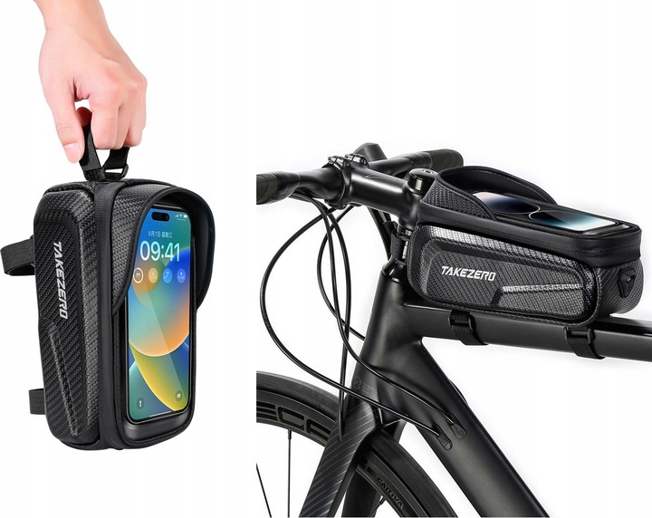 Brašna na kolo velká taška držák pouzdra pouzdro na telefon dotykové pouzdro 2L