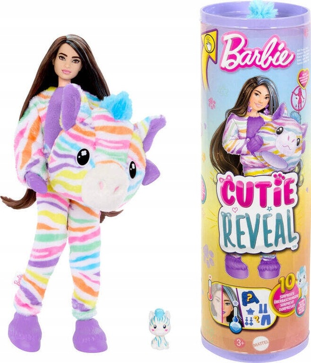 Barbie Cutie Reveal Panenka Zebra Série Barevné sny HRK39