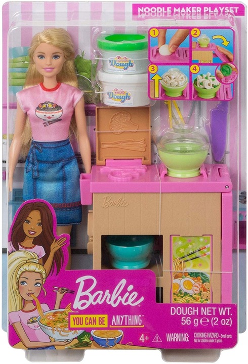 BARBIE – DOMÁCÍ TĚSTOVINY – SADA S PANENKOU – GHK43