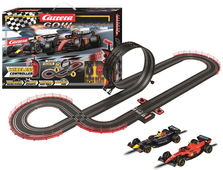 CARRERA Závodní dráha GO 20062581 Formula Free Racing Wireless 2 Auta 5,3m