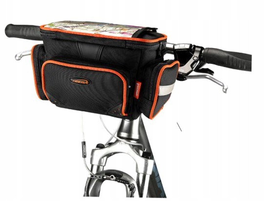 Černá cyklistická brašna na řídítka 4,4 l