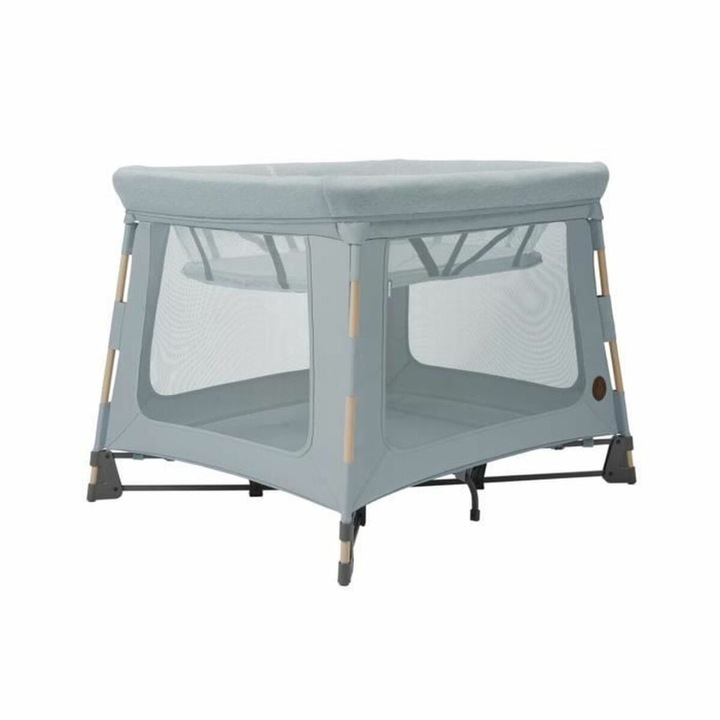 Cestovní postýlka Maxi-Cosi 76 x 106 cm odstíny šedé a stříbrné AKCE