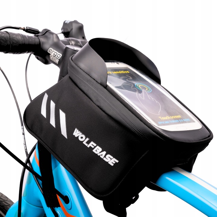 CYKLISTICKÁ TAŠKA NA TELEFON S RÁMEM POUZDRO DRŽÁK BRAŠNA DOTYKOVÝ VODOTĚSNÝ