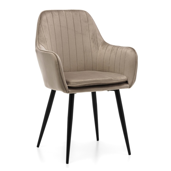 ČALOUNĚNÁ ŽIDLE PROŠÍVANÁ S POLŠTÁŘEM VELUROVÁ DO OBÝVACÍHO POKOJE JÍDELNY EMILIA