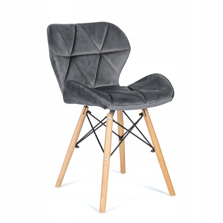 ČALOUNĚNÁ ŽIDLE SKANDINÁVSKÁ DURO VELUROVÁ