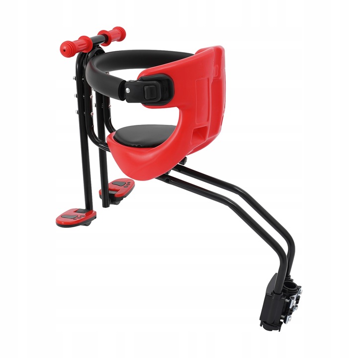 Červená přední sedačka na kolo, dětská sedačka na kolo, pro horská kola VÝPRODEJ