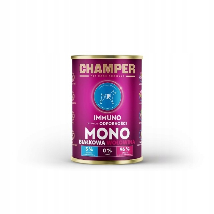 CHAMPER - IMMUNO - Wołowina - 400 g - Morka Karma dla Psa
