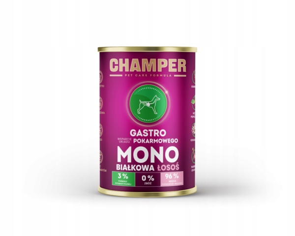 CHAMPER - GASTRO - Łosoś - 400 g - Morka Karma dla Psa
