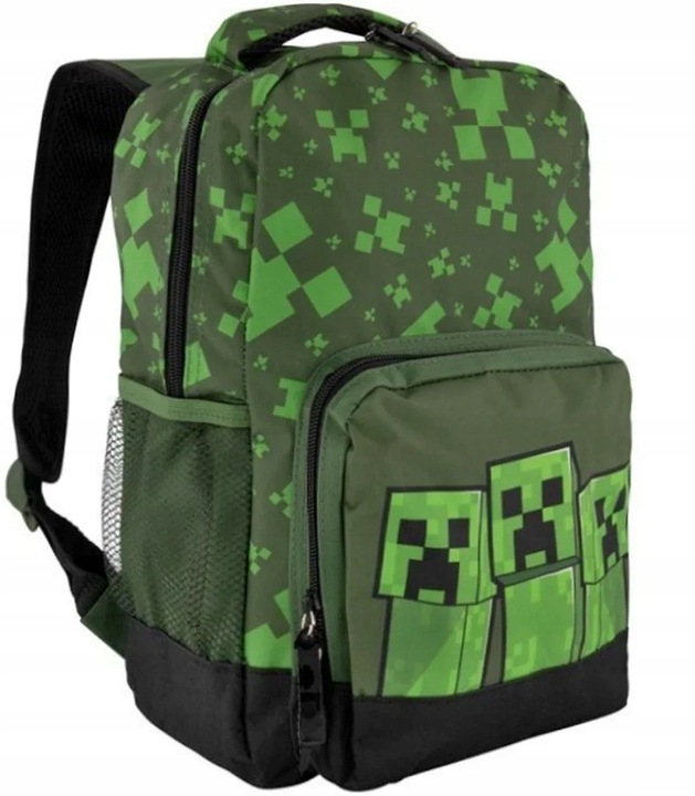 Chlapecký batoh s přední kapsou Minecraft - Creepers AKCE