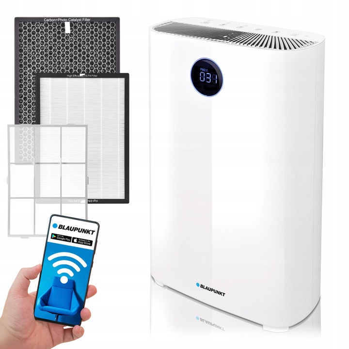 ČISTIČKA VZDUCHU BLAUPUNKT H3148 UV HEPA IONIZÁTOR 310 M3/H DO 50 M2
