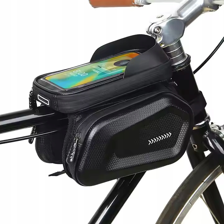 CYKLISTICKÁ BRAŠNA VODĚODOLNÝ DVOJITÝ DRŽÁK POUZDRO NA TELEFON, RÁM KOLA
