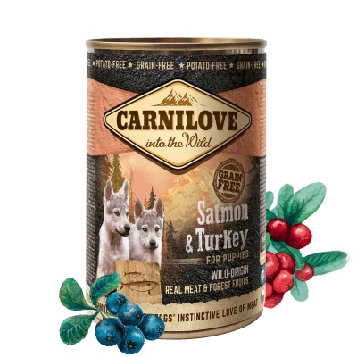 Carnilove Wild Meat Salmon&amp;Turkey Puppies 6x400 g Vlhké krmivo pro