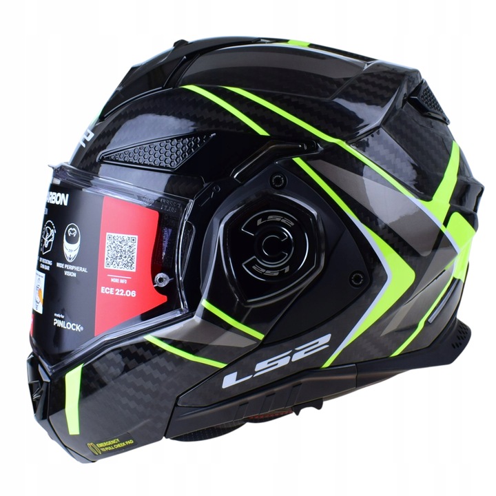 Čelistní přilba LS2 ADVANT FF901 CARBON X C FUTURE HV Yellow lesk vel