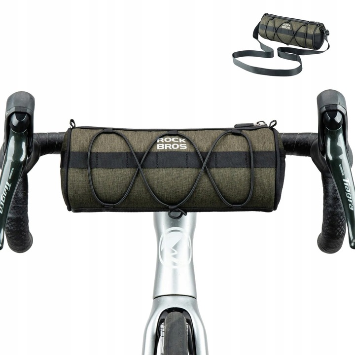 Cyklistická Brašna na řídítka Szosa Gravel MTB 2L ROCKBROS W009 Khaki / zelená nejlevnější