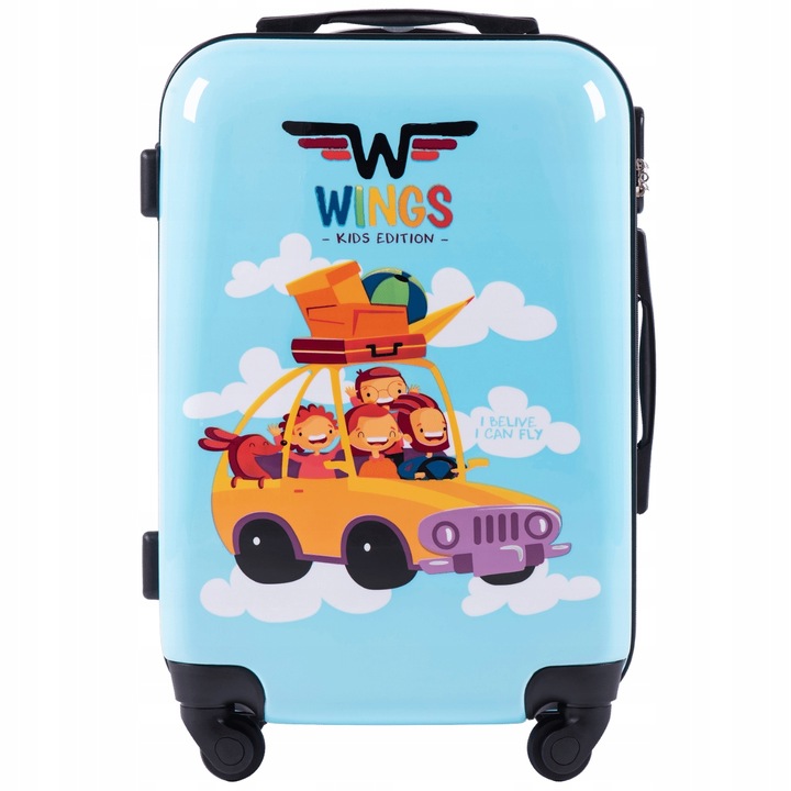 DĚTSKÝ KABINOVÝ KUFR POLYCARBON 20" CAR JAY WINGS 38 L