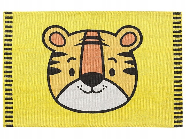 Dětský koberec s motivem tygra 60 x 90 cm žlutý RANCHI
