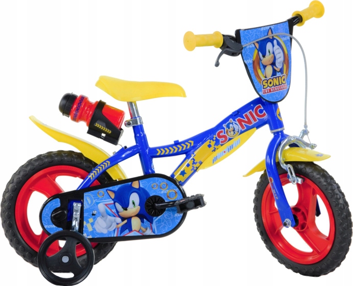Dino Bikes Dětské kolo 12" s příslušenstvím - potisk SONIC