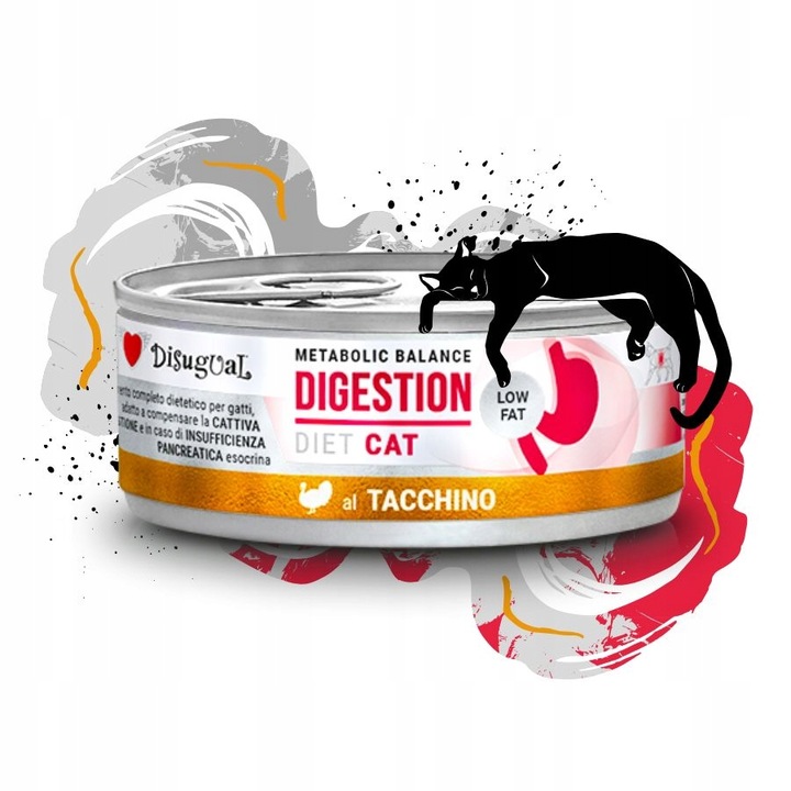 DISUGUAL Krmivo mokré pro kočky DIGESTION na trávení DIETNÍ KRŮTA 85 g
