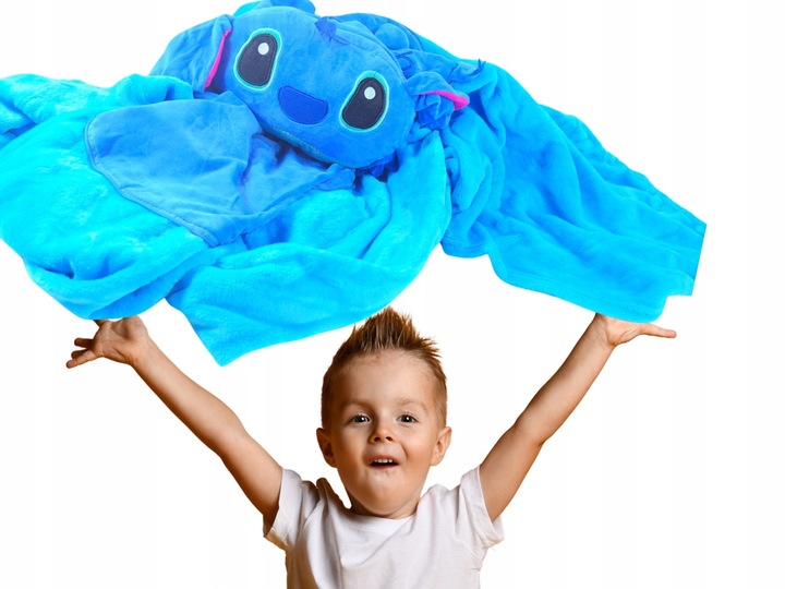 Deka 2v1 Sticz velká plyšová plyšák deka velký plyšový medvěd Stitch hračka